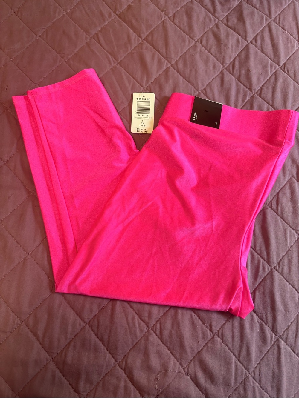 torrid Neon Pink Stretch Leggings